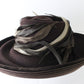 Gabriela Ligenza Ladies Elegant Handmande Brown Felt Hat 7 56cm