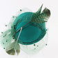 Mr John Classic Fascinator Green Excello Wool Ladies Hat 6 3/4 54cm