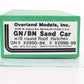 GN X2950-84 BN X2998-99 Sand Hopper Car Overland Brass HO OMI-3075