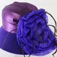 Whittall And Shon Ladies Purple Boutique Wool Felt Hat W/ Flower And Feathers