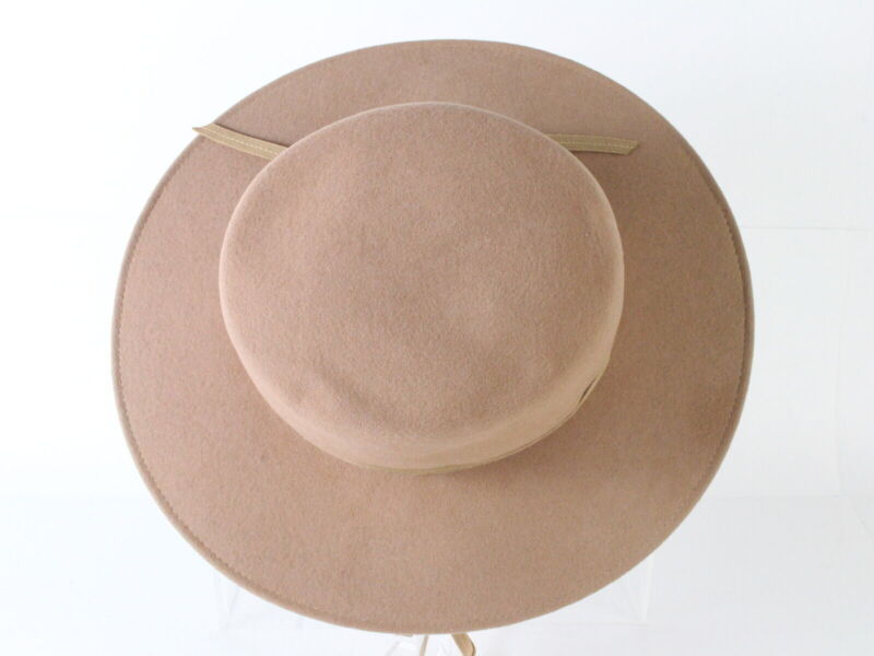 Georgi Michael Howard Vintage Womens Brown Felt Boater Hat 7 56cm