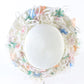 Don Anderson Ladies White Straw Spring Hat W/ Pink And Blue Flowers 7 56cm