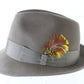 Royal Biltmore Mens Limestone Brown Felt Fedora W/ Feathers MULTIPLE SIZES
