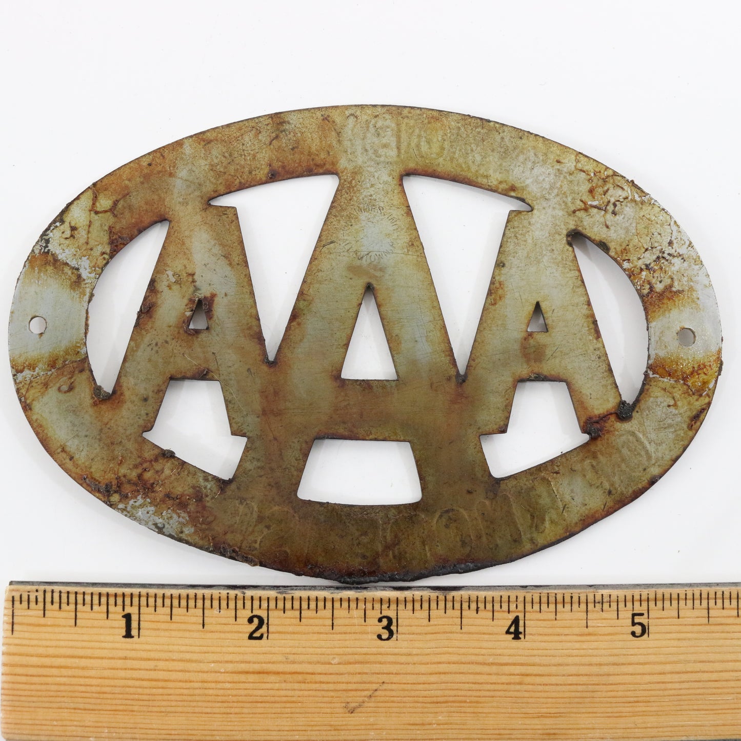 AAA Automobile Club Rhode Island Antique License Topper Badge 5.75"