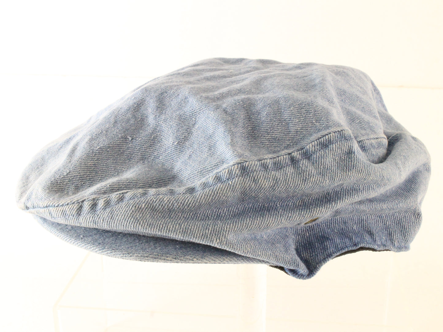 Mens Classic Light Blue Denim Sport Cap W/ Button One Size