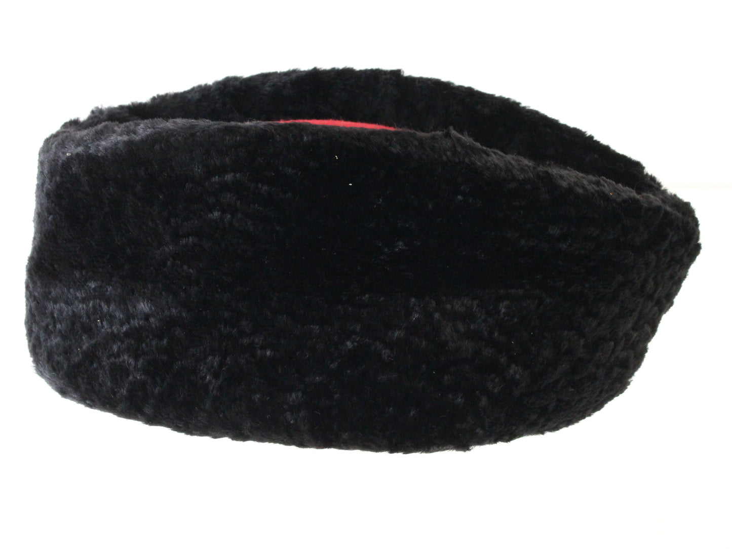 Sonni Of California Ladies Red Wool Felt Hat W/ Black And Gold Detail 7 1/4 58cm