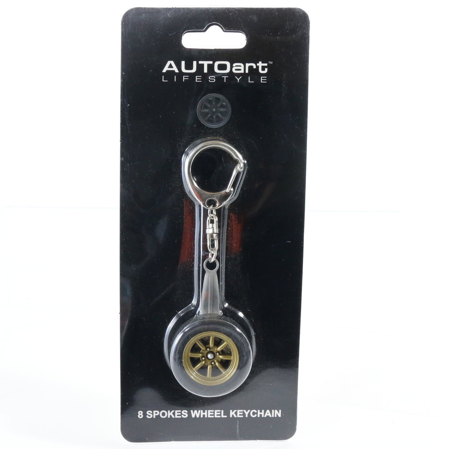 Gold 8 Spokes Wheel Keychain Autoart Lifestyle Tire 41568