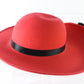 Ruth Kropveld Originals Ladies Red Fur Felt Hat W/ Sequins 7 1/8 57cm