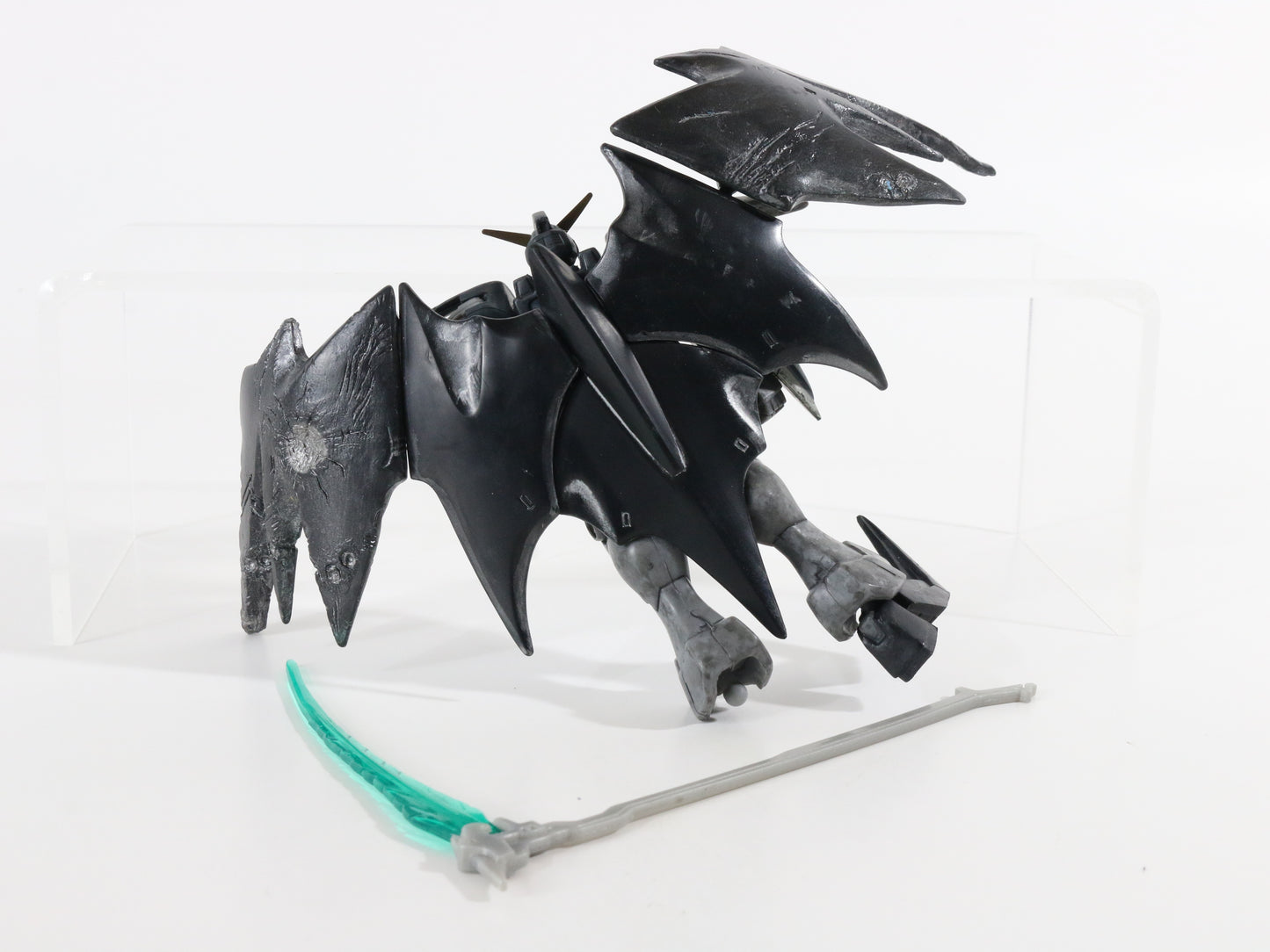 Gundam Battle Scarred Deathscythe Hell Custom Mobile Suit Figure W/ Accessories