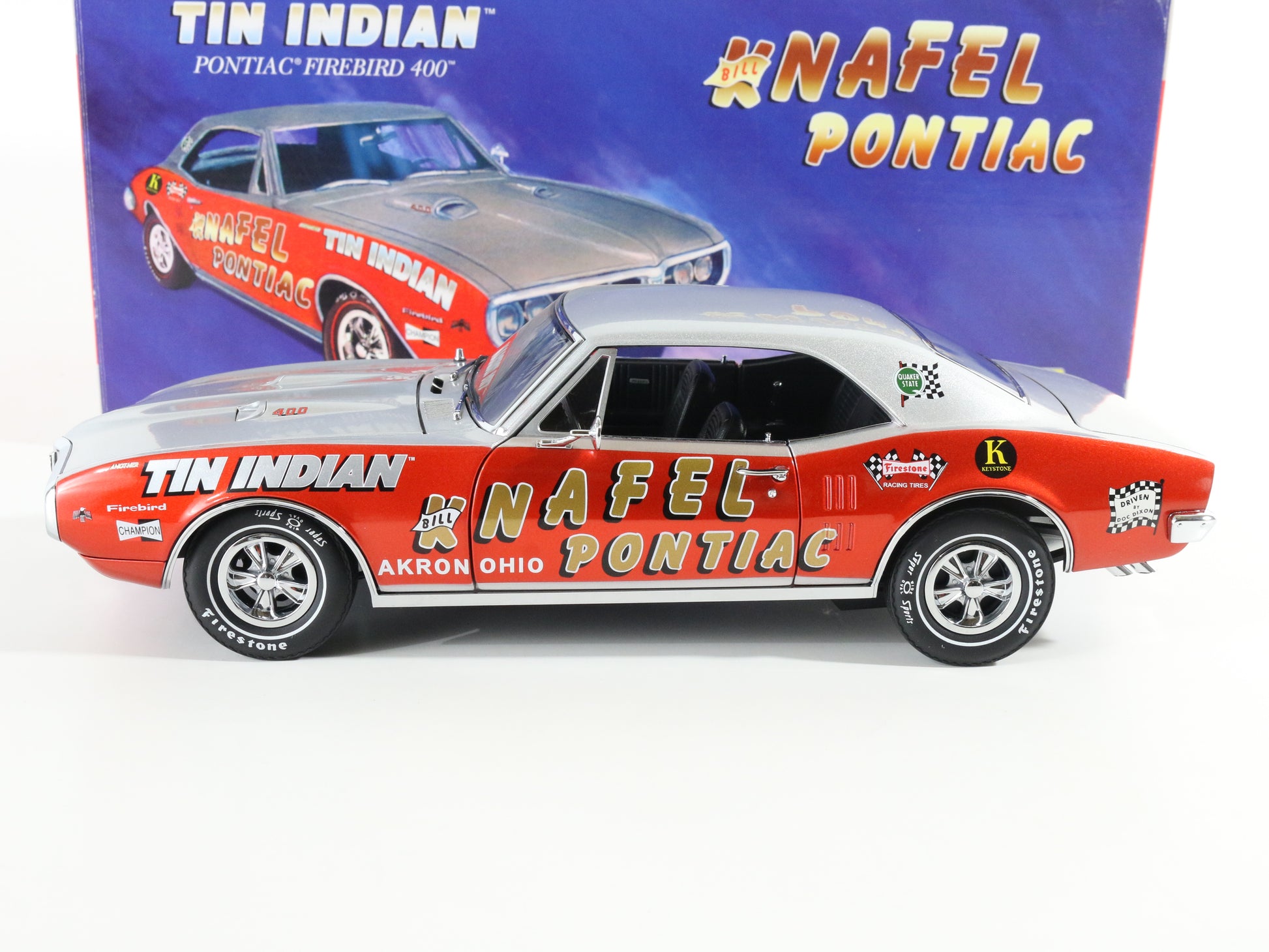 Tin Indian Pontiac Firebird 400 Bill Knafel Exact Detail Replicas 1:18 Model