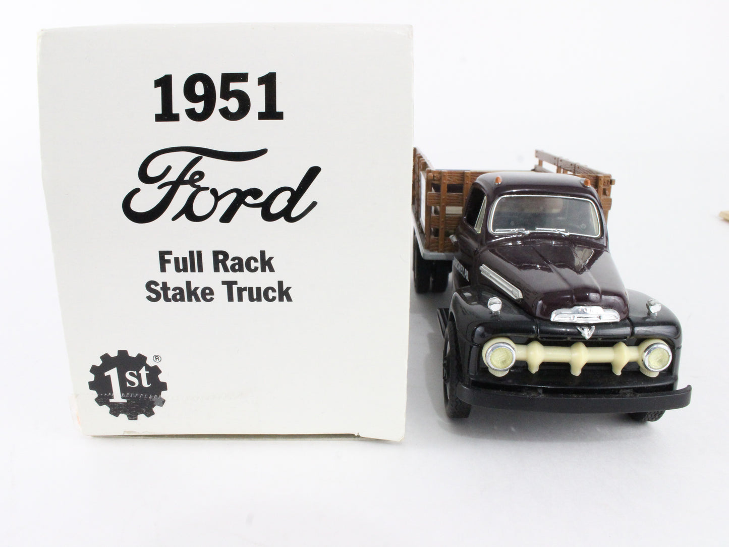 1951 Ford F-6 Full Rack Stake Truck Hershey's Syrup First Gear 1:34 19-1363