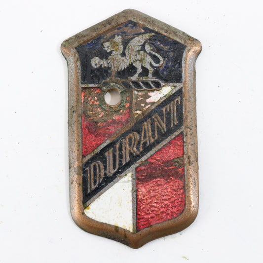 Durant ANTIQUE Metal Automobile Emblem Badge 2��� 1930s Era Original