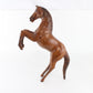 Rearing Vintage Leather Horse Statue Collectible Item 16��� Tall