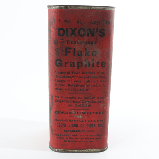 Dixon Ticonderoga Flake Graphite Large Flake 632 No 1 Metal Can Container