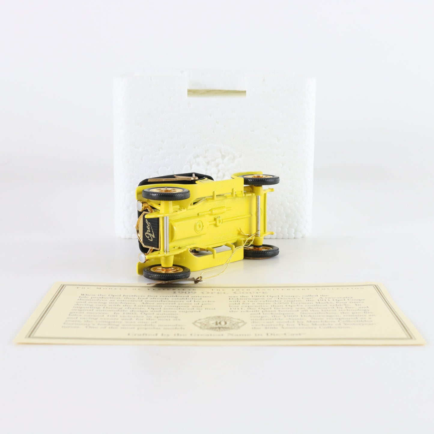 1909 Opel Coupe Yellow & Black 40th Models Of Yesteryear Matchbox 1:43 Yms03-m