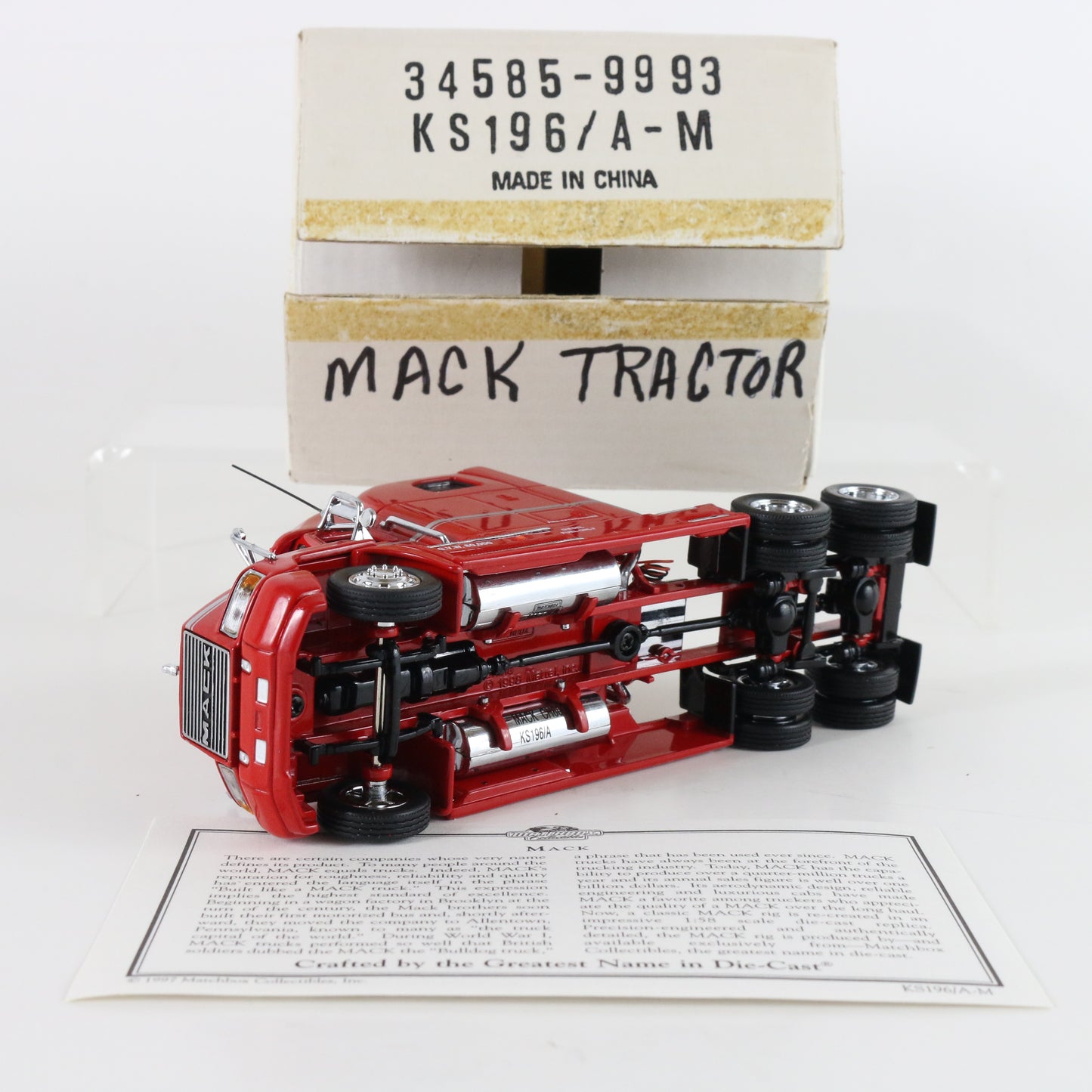 Mack Tractor Truck Red Highway Commanders Matchbox 1:58 Ks196/a-m