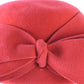 Frank Olive Private Collection Ladies Boutique Red Felt Hat W/ Bow 7 56cm