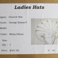 George Zamaul Coture Ladies White Felt Hat W/ Rhinestones 7 1/4 58cm