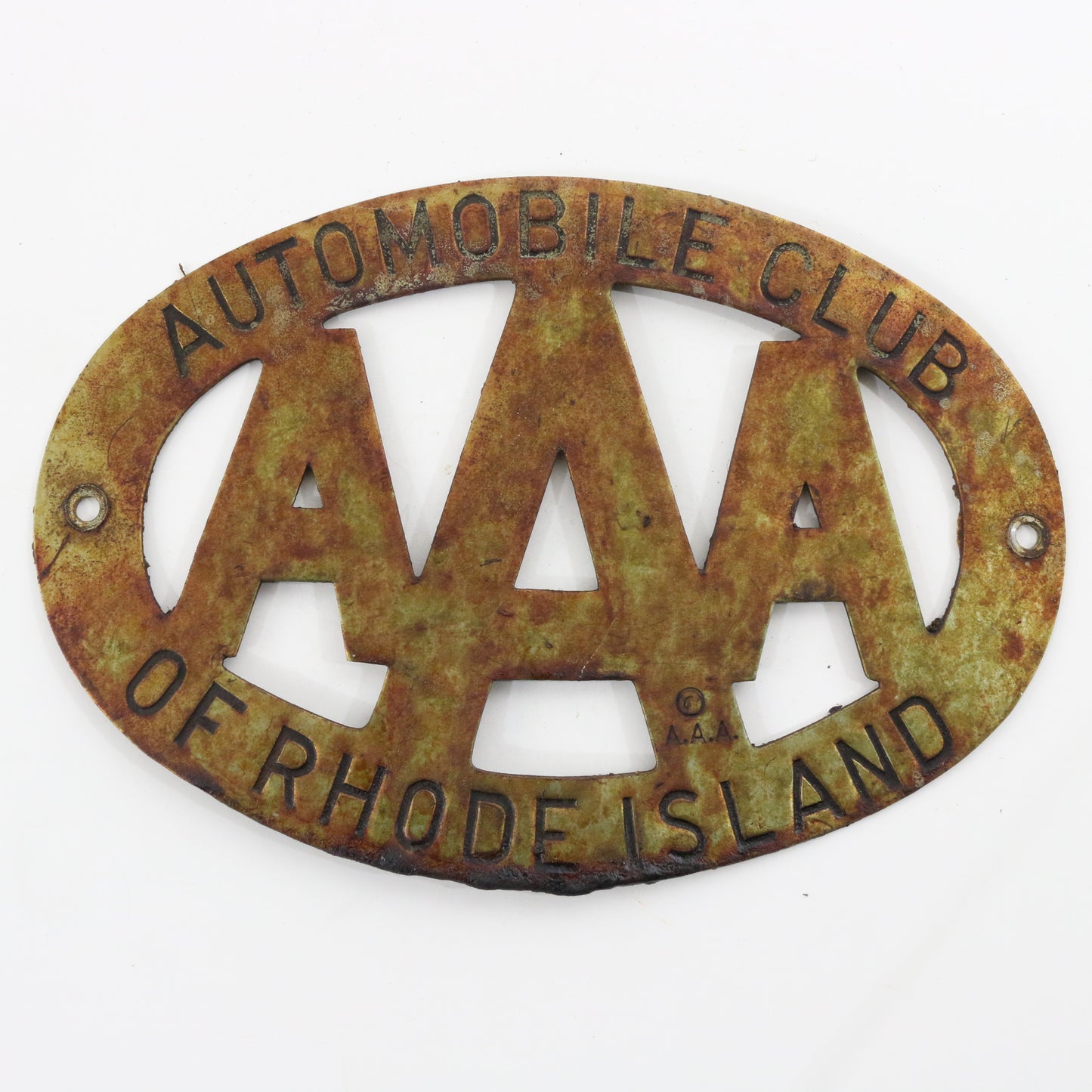 AAA Automobile Club Rhode Island Antique License Topper Badge