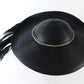 George Zamaul New York Ladies Black Straw Hat W/ Rhinestones 7 1/8 57cm