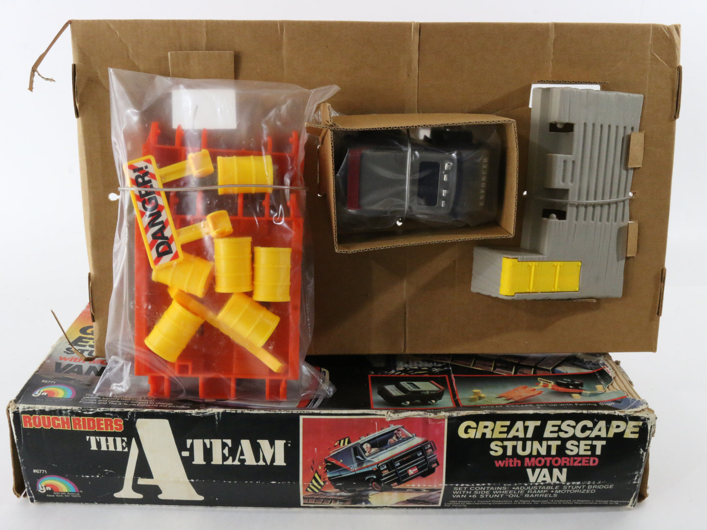 Great Escape Stunt Set W/ Motorized Van Rough Riders A-Team LJN 6771 1983