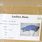 George Zamaul Couture Ladies Royal Blue Felt Hat W/ Rhinestones 7 1/8 57cm