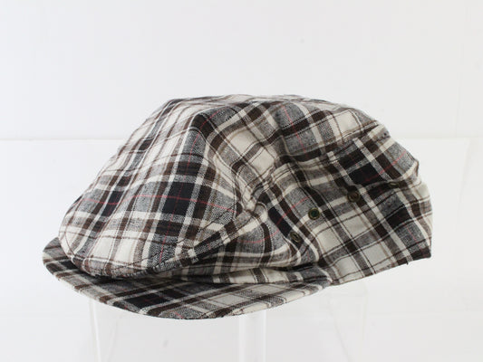 Lake of the Isles Mens Vintage Ivy Cap Mixed Newsboy Flat Hat PLAID Medium M