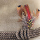 S&C Habig Wien Mens Classic Tan Felt Austrian Hat W/ Feather 54cm