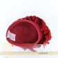George Zamaul New York Ladies Boutique Red Felt Hat W/ Feathers 6 7/8 55cm