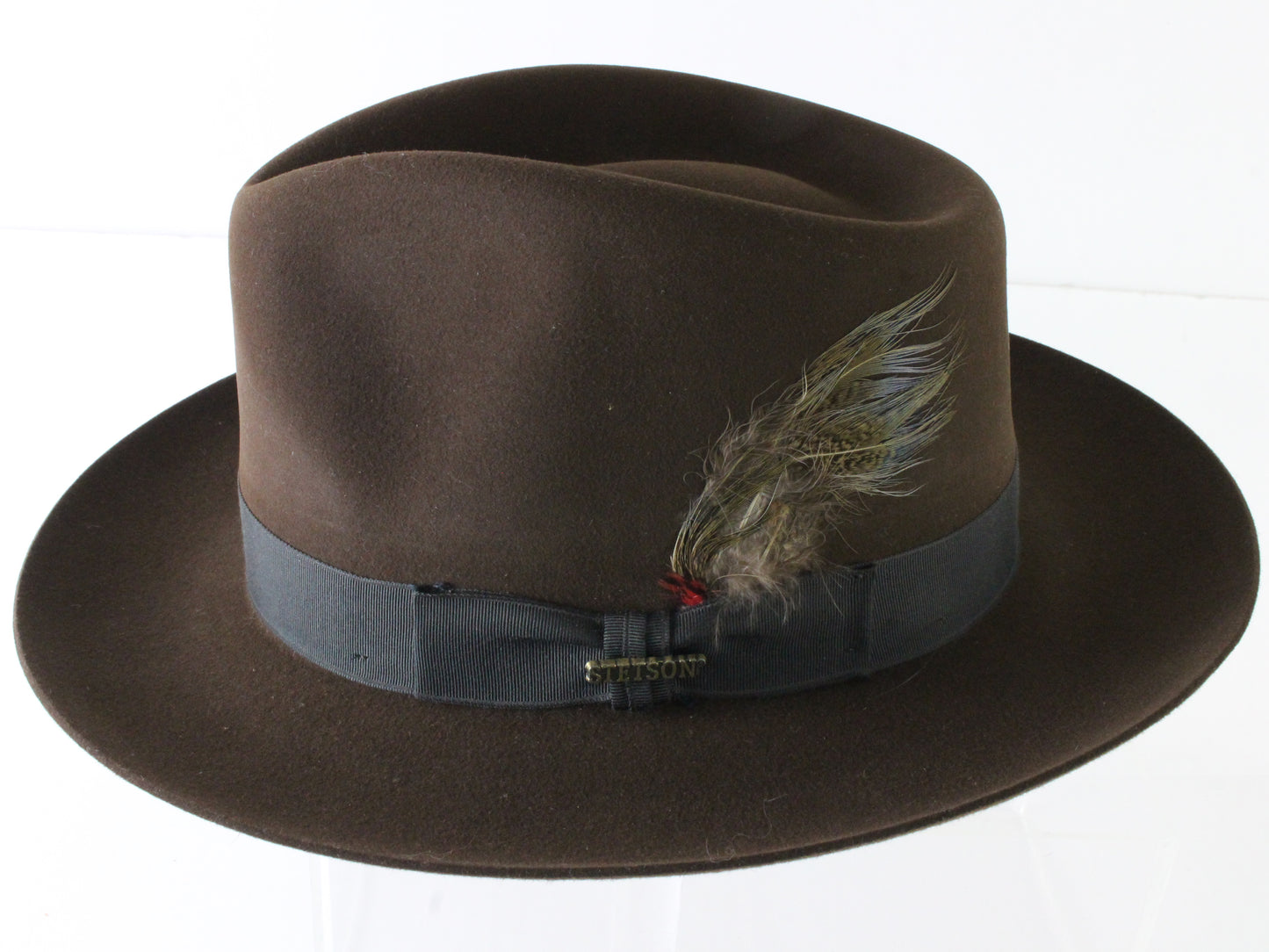 Stetson the Sovereign Mens Mink Brown Felt Fedora W/ Stetson Pin MULTIPLE SIZES