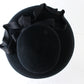 Bailey Tomlin London Ladies Black Fur Felt Hat W/ Braid Bow 6 7/8 55cm