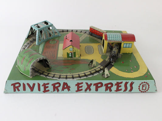 FJ Riviera Express Windup Tin Joujouville Train Tin Toy