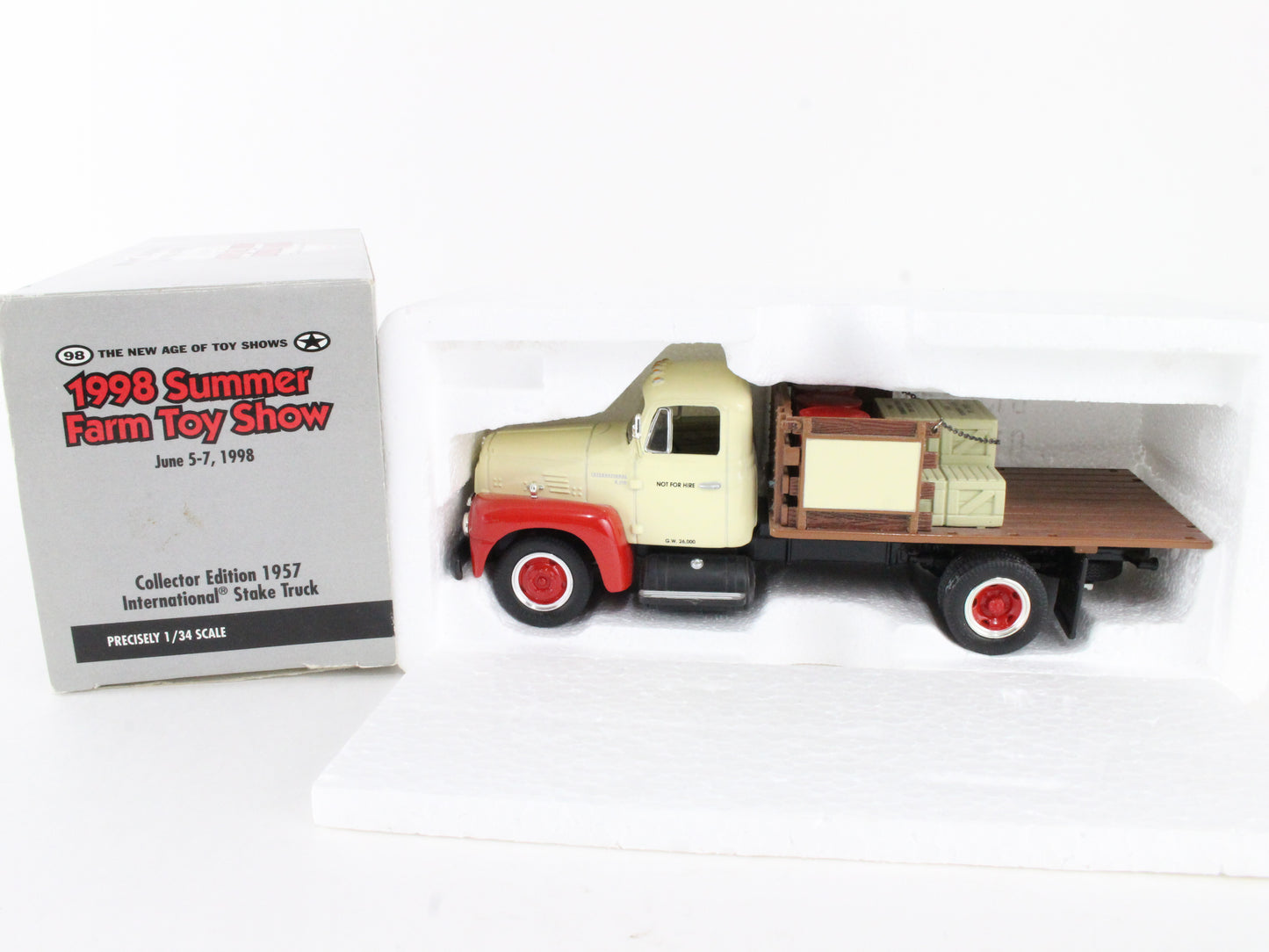 1957 International Stake Truck 1998 Summer Farm Toy Show First Gear 1:34 19-2163