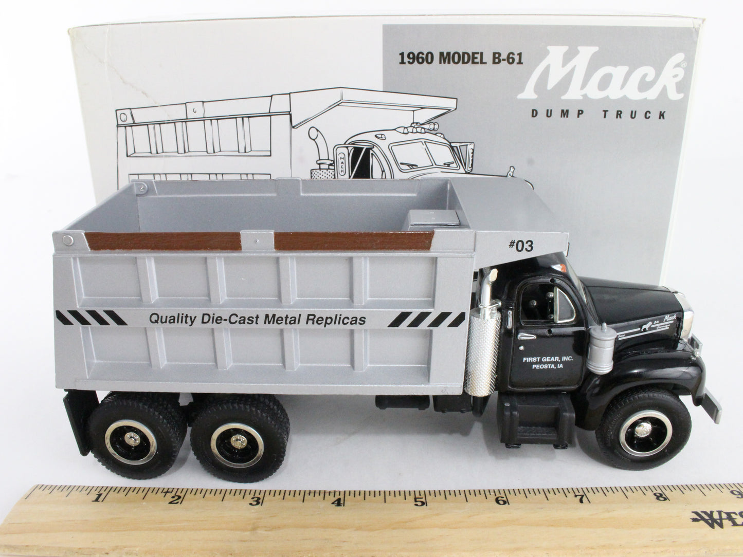 1960 Model B-61 Mack Dump Truck First Gear 1:34 Model 19-0008