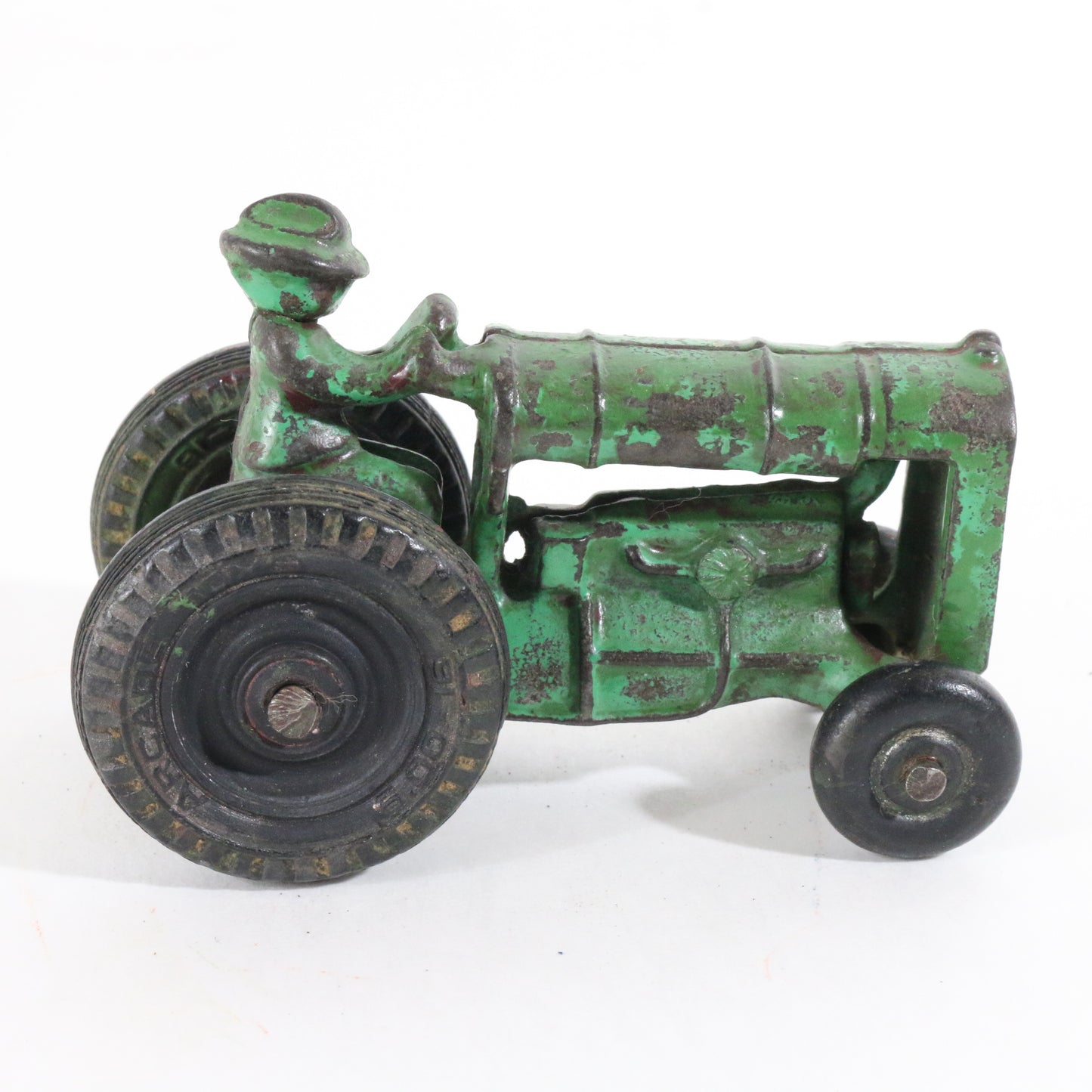 Vintage Green & Black Cast Iron Ford Tractor Farm Model Arcade 273r 3.5"