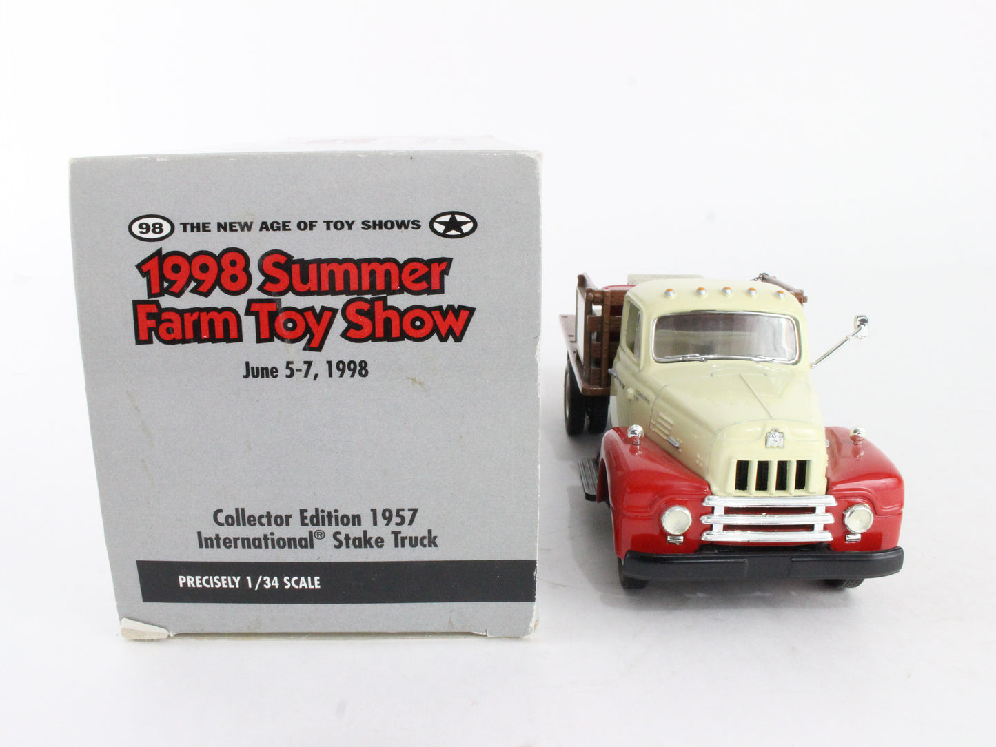 1957 International Stake Truck 1998 Summer Farm Toy Show First Gear 1:34 19-2163