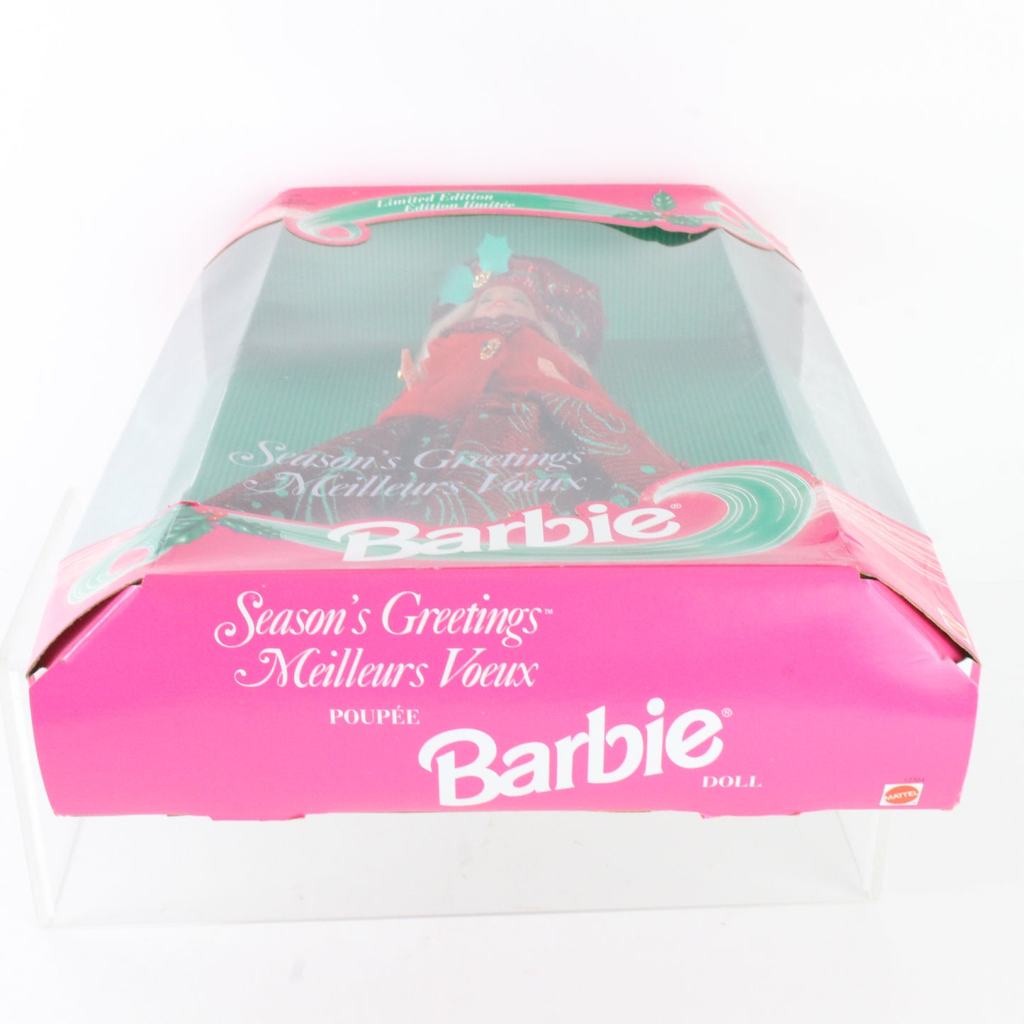 Seasons Greetins Barbie Blonde W/ Red And Green Gown 12384 Canadian Release