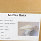 George Zamaul New York Ladies Boutique White Felt Hat W/ Rhinestones 7 56cm