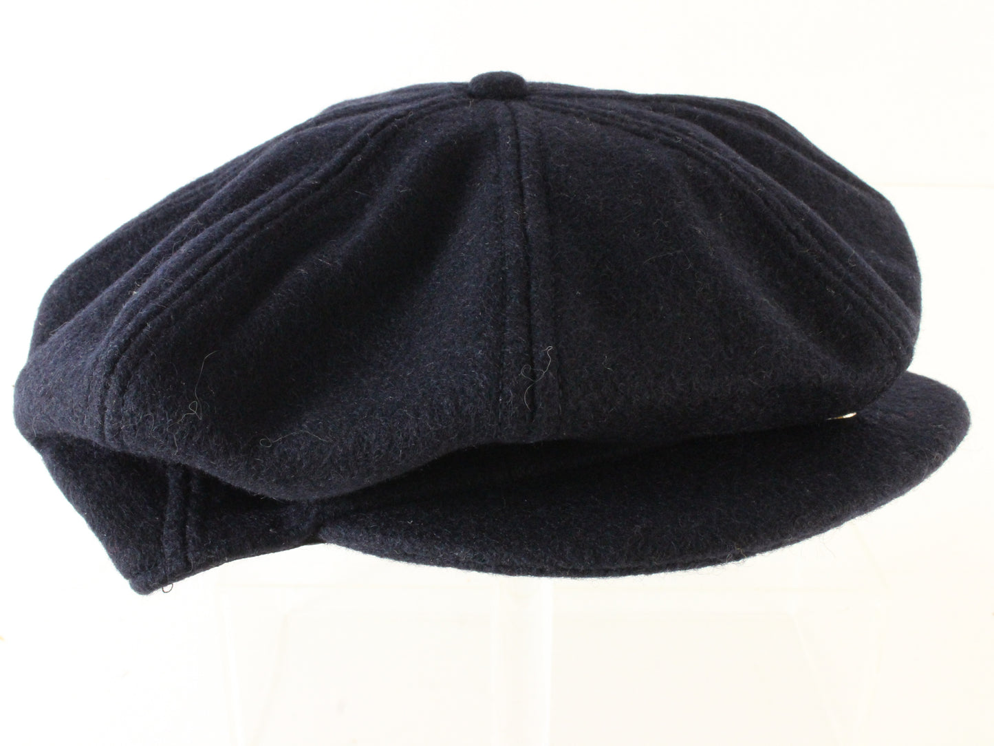 Biltmore Mens Navy Blue Wool Felt Paneled Eight Quarter Cap M