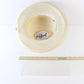 Jack Mcconnell Ladies Natural White Straw Like Hat W/ Pink and Green 7 1/8 57cm