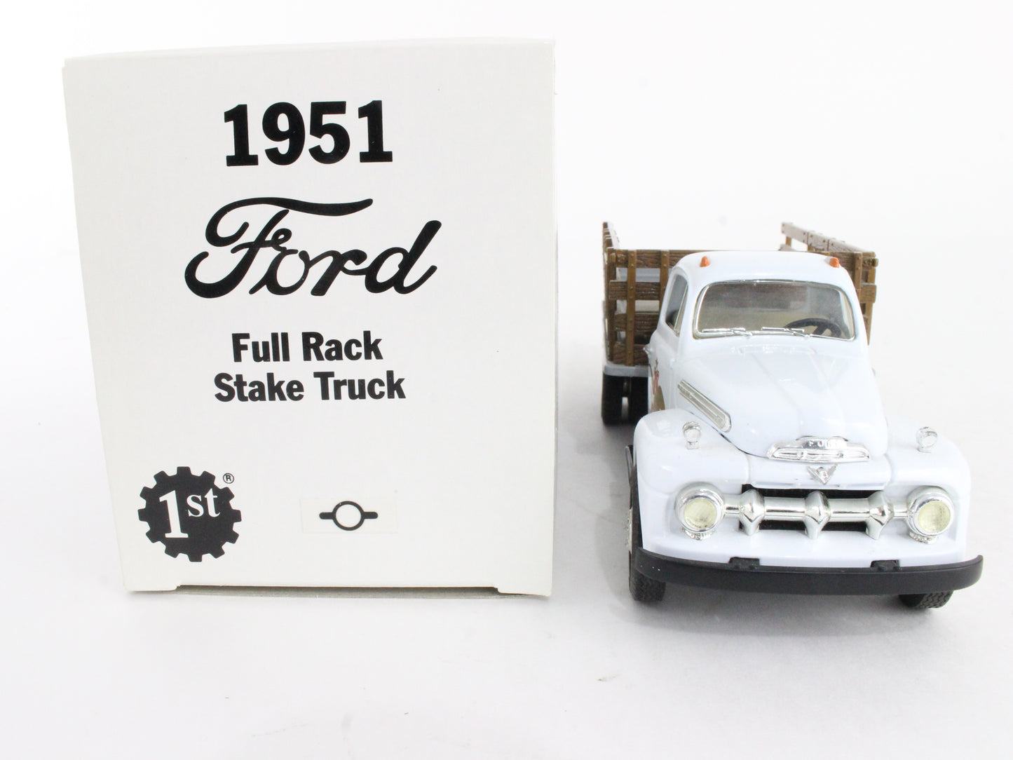 1951 Ford F-6 Full Rack Stake Truck Eagle Snacks First Gear 1:34 Model 19-1191