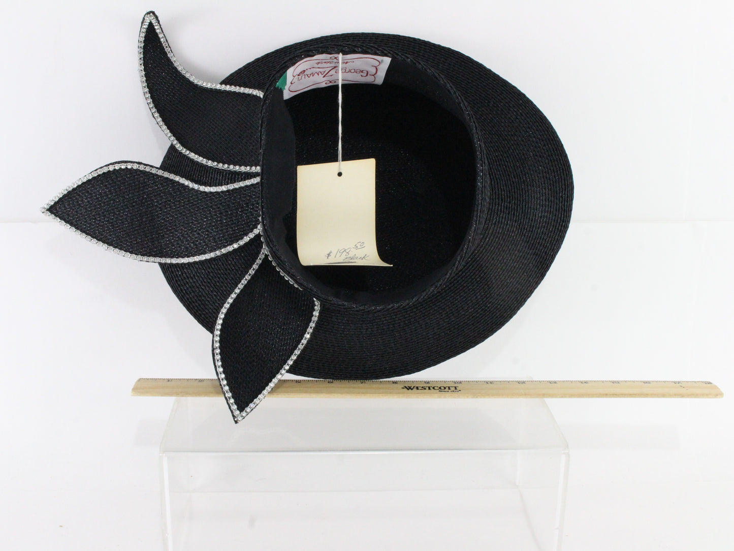 George Zamaul New York Black Ladies Elegant Boutique Hat 7 56cm