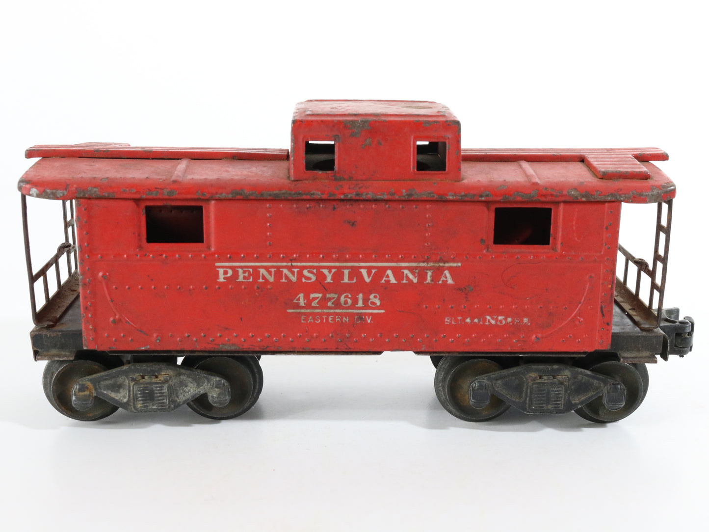 Lionel O Postwar 2472 Red Metal Pennsylvania 477618 Caboose