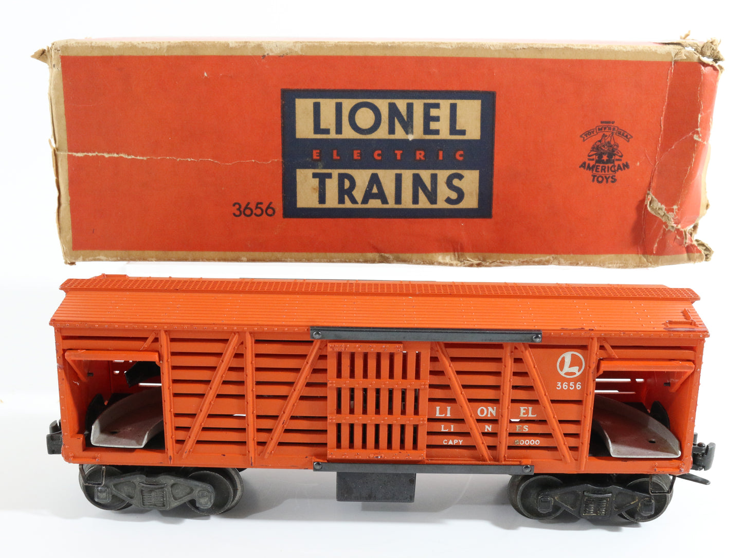 Lionel Lines O 3656 Livestock Cattle Car W/ Box