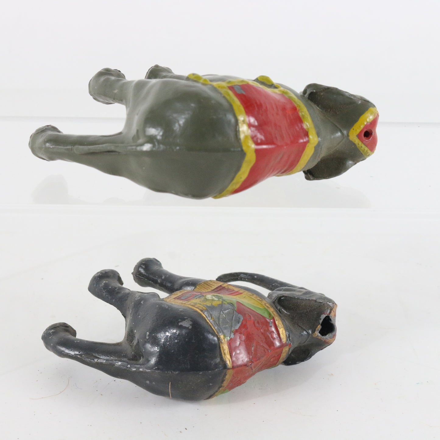 Lot Of 2 Elephants W/ Blankets Metal LEAD 3.5��� Britains or Similar