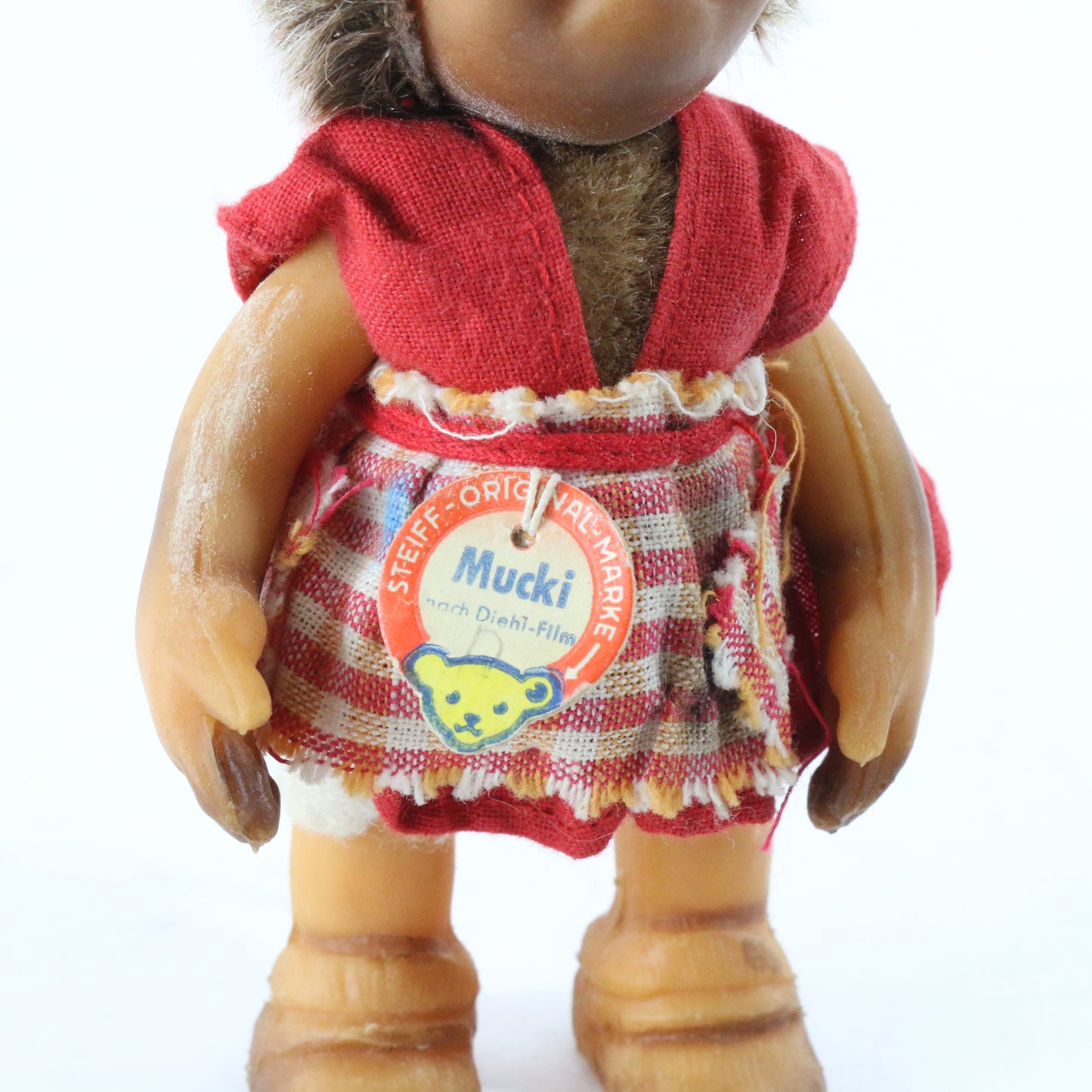 Vintage STEIFF Mucki Hedgehog Family Daughter Animal Figure 4.75��� W/ TAG