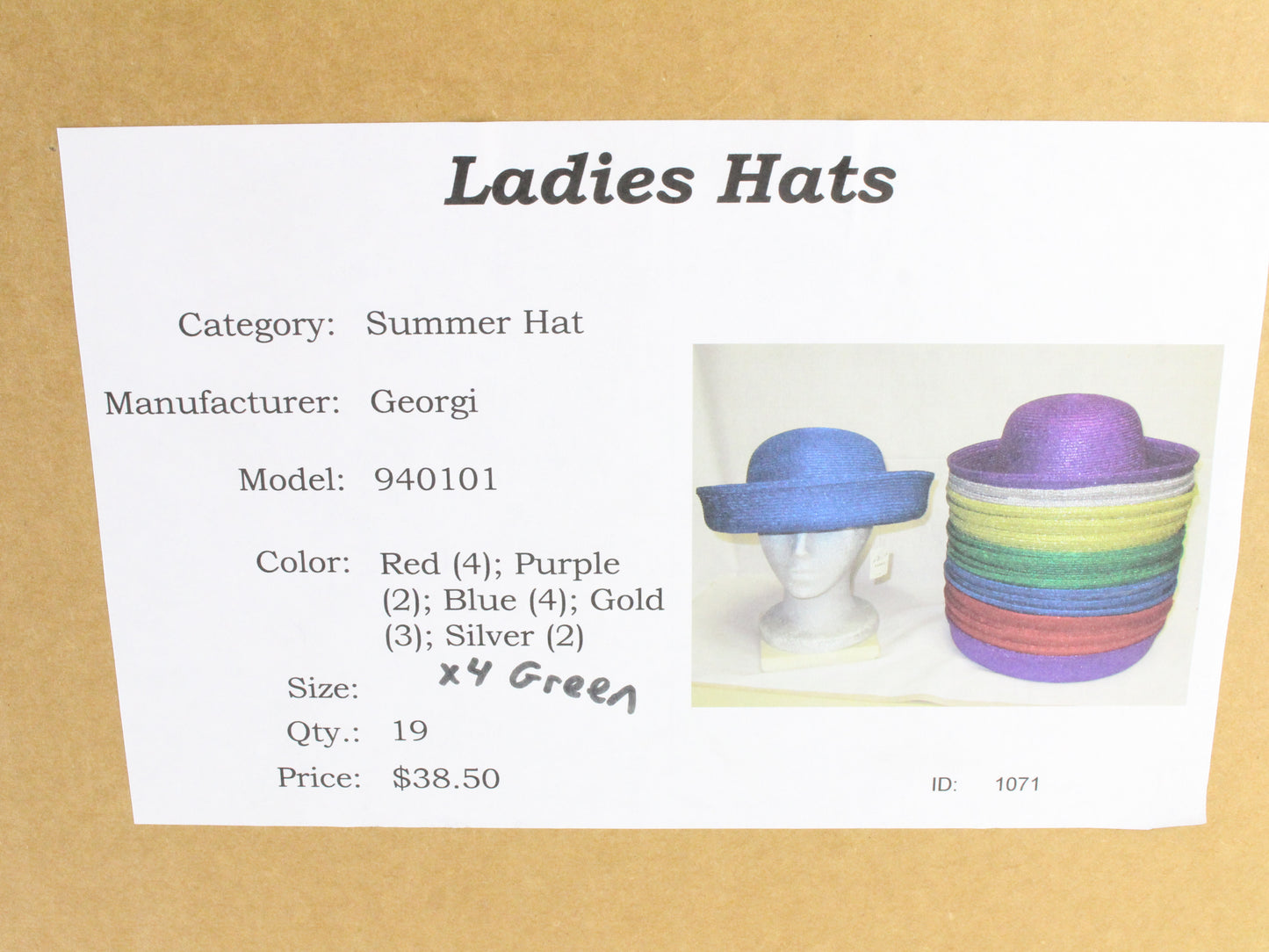 Georgie Ladies Boutique Purple Straw Like Summer Hat MULTIPLE SIZES