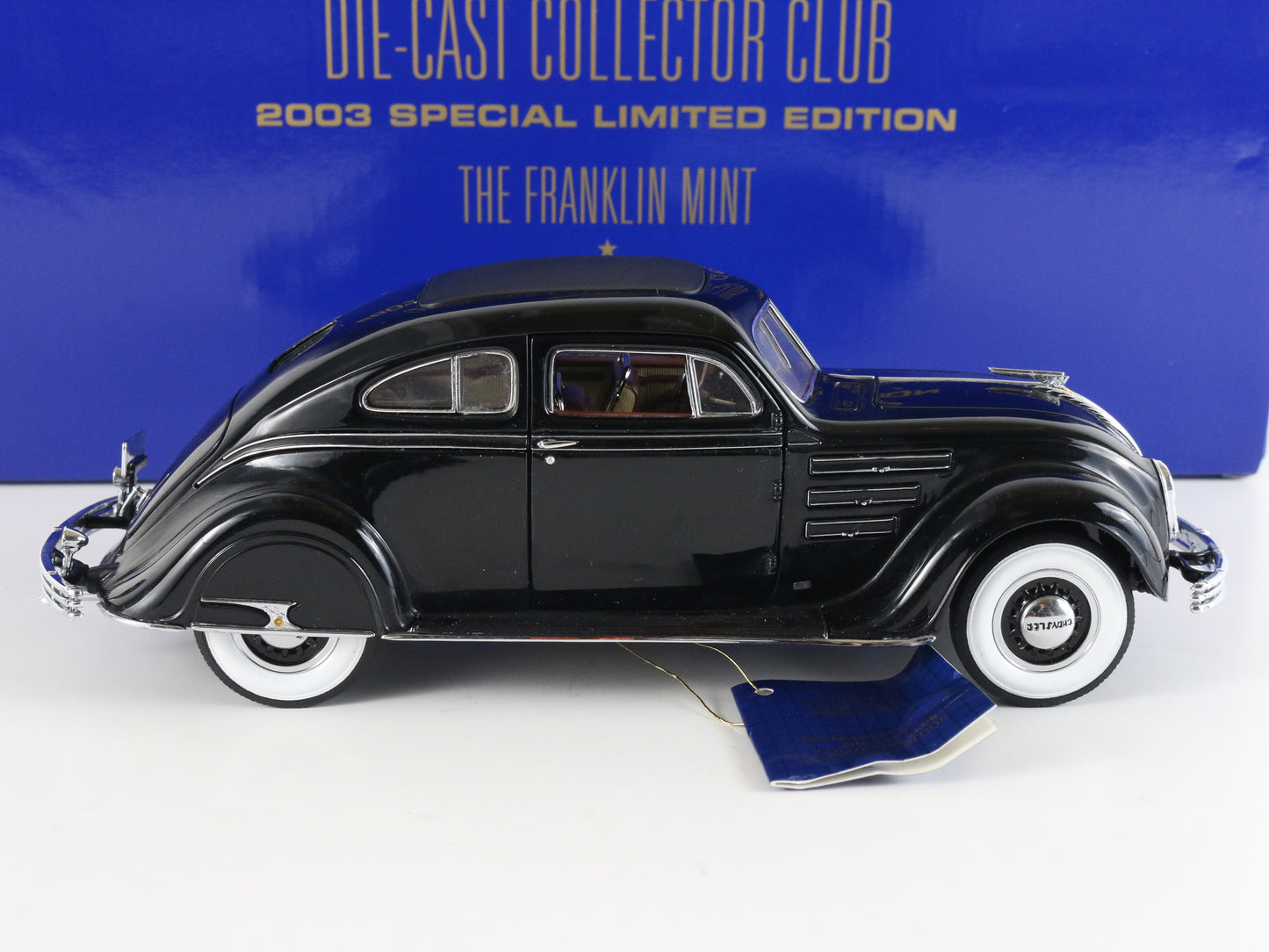 1934 Chrysler Airflow Black Model Car 2003 Limited Ed Franklin Mint 1:24 B12b816