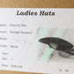 George Zamaul New York Ladies Black Straw Hat W/ Rhinestones 7 1/8 57cm