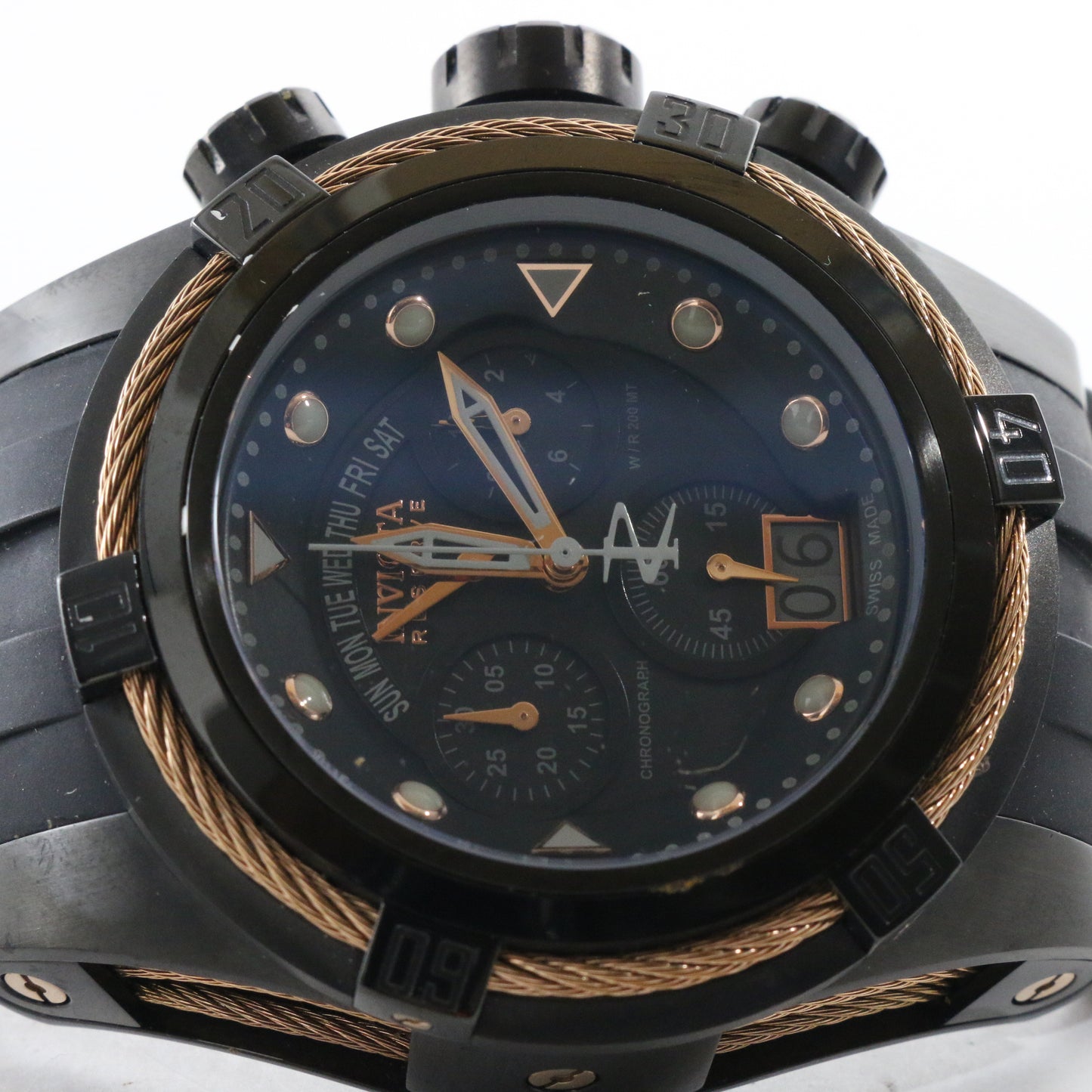 Zeus Bolt Invicta Reserve Quartz NO BAND 200m Black Brass 12300 Mens Watch